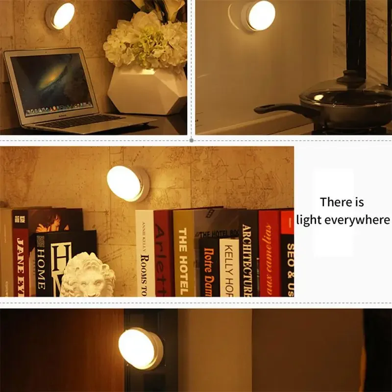 Human Sensor Night Lights LED Magnetic Suction Wardrobe Floor Automatic Intelligent Light Wireless Wall Light