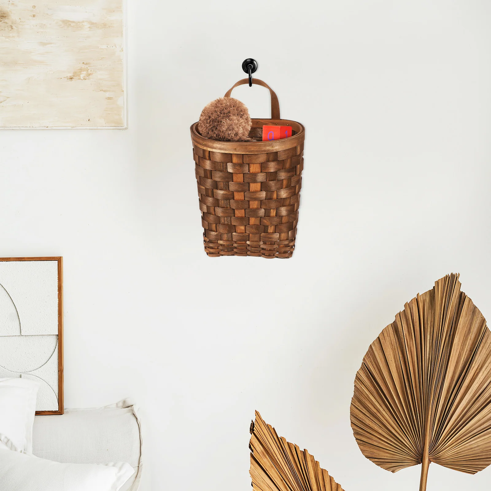 

Hanging Wall Baskets Storage Vegetable Fruit Organizer Woven Kitchen Decor Holder For Home Garden Wall Hanging Flower Basket