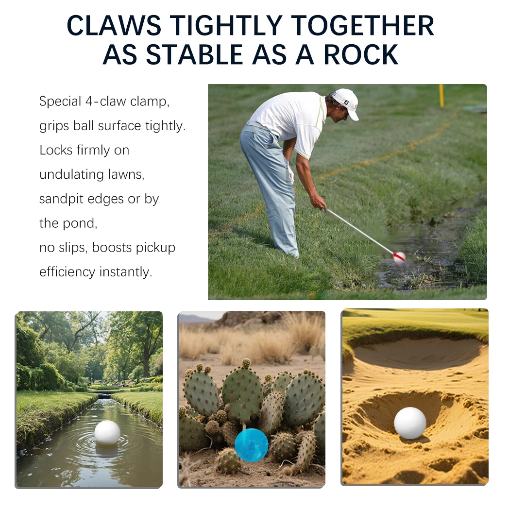 Caiton 1PC Park Golf Ball Retriever (أحمر/أزرق Opt) - أداة التقاط كرة الجولف التلسكوبية، أداة التقاط الكرة للجولف، ملحقات الجولف #3