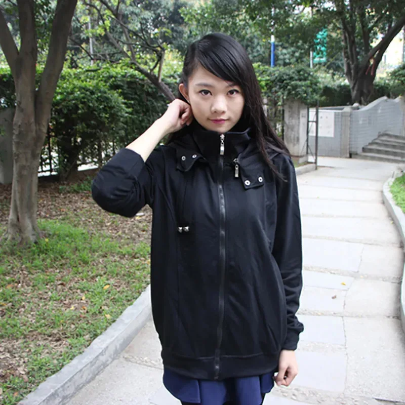 2025 yiyiKaneki Ken disfraz de Cosplay mujeres hombres sudaderas con capucha verde/negro chaqueta con capucha espesar/delgado/abrigo de manga corta Anime Hoodi