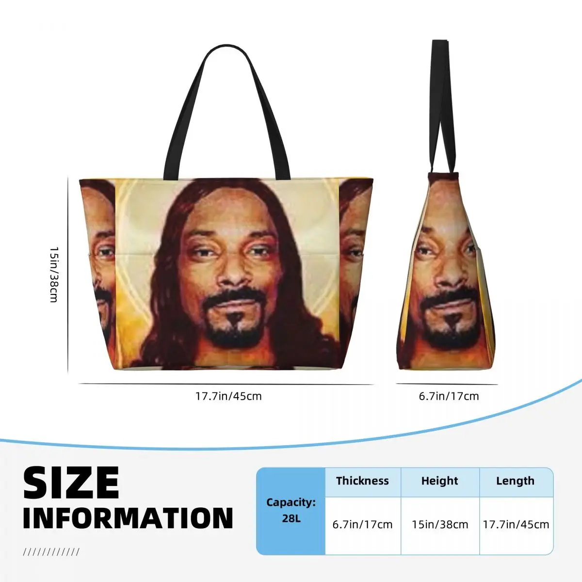 سنوب دوج يذهب يسوع حقيبة حمل على الشاطئ حقيبة رياضية رياضة اليوغا واق من المطر حقيبة حمل كبيرة للنساء حقيبة سفر حقيبة اللياقة البدنية