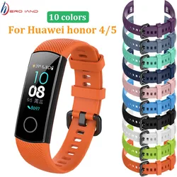 For Huawei Honor Band 4 5 Soft Silicone Watch Band Wristband Replacement For Honor Band 4 5 Watches Straps Watchband Bracelet