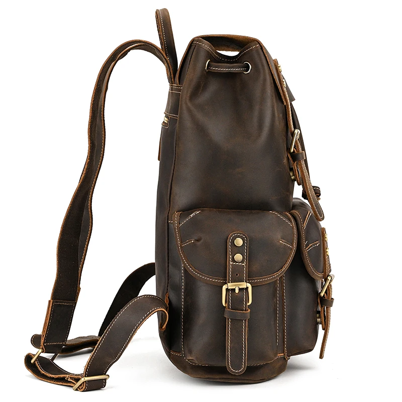 Large Leather Backpack For Men 17.3\