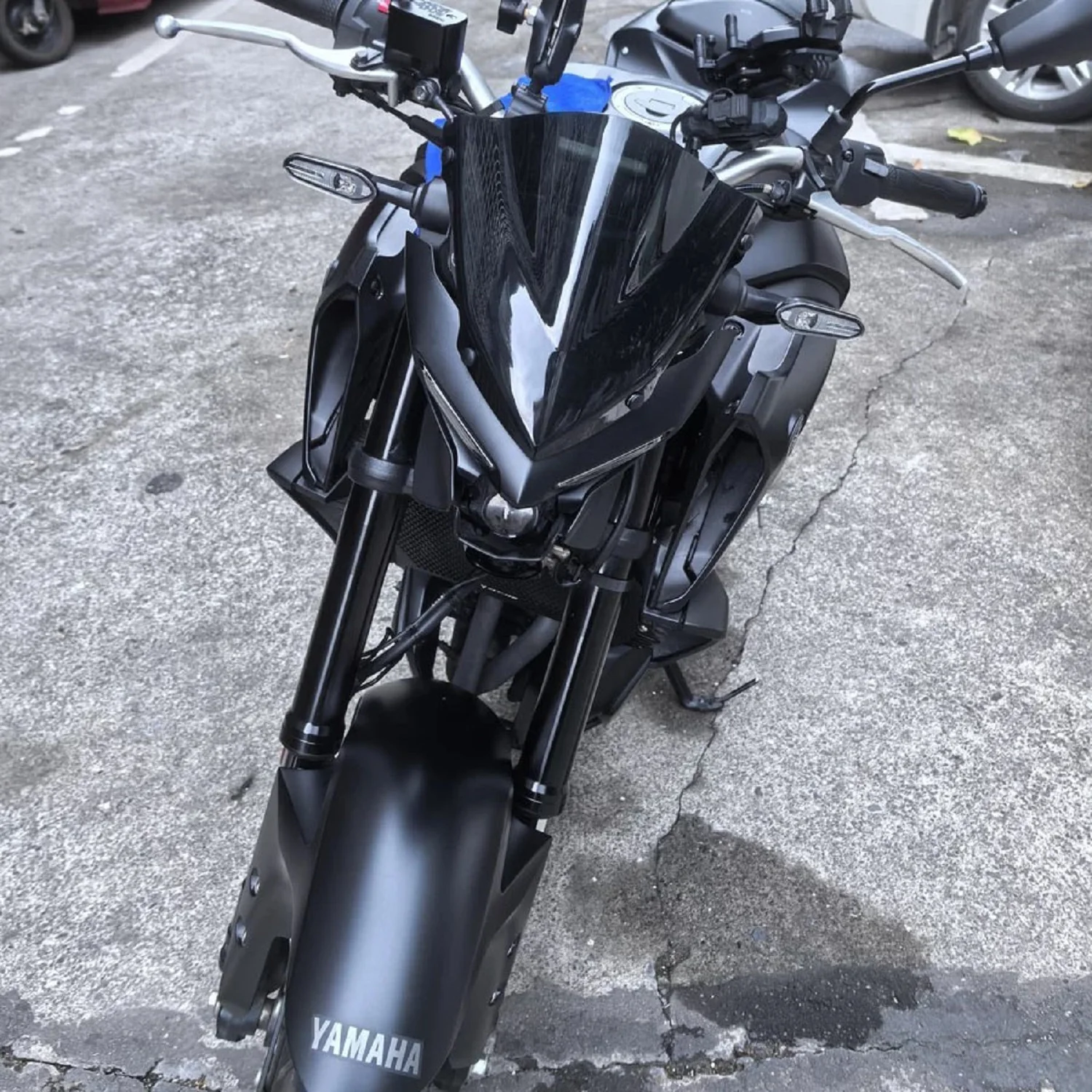 دراجة نارية رياضية بجولة الزجاج الأمامي الزجاج الأمامي قناع الرياح منحرف لياماها MT25 MT03 2020-2024 اكسسوارات الفقرة موتو