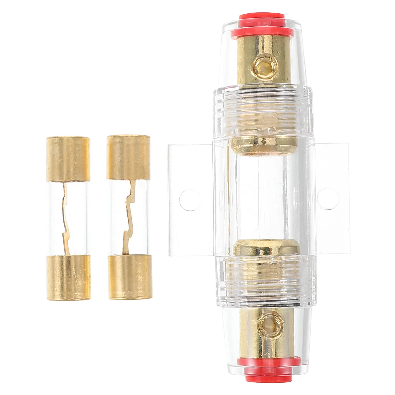 

Car Audio Fuse Holder 60A Transparent Insurance Tube Power Protection Auxiliary Bracket Fuse Block Car Internal Parts