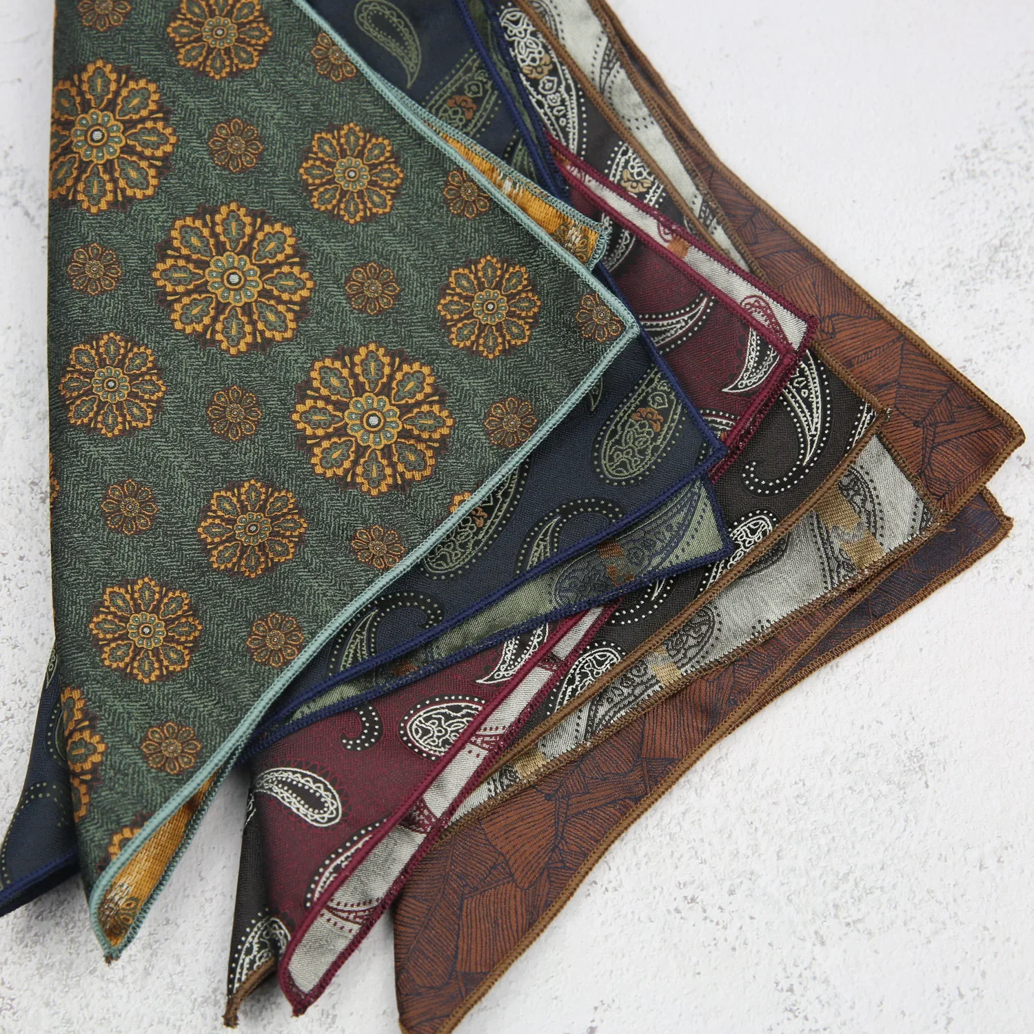 الأوروبية الأمريكية الموضة الرجعية نمط المنديل 22 سنتيمتر الجاكار زهرة المناديل صالح رجل الأعمال العريس الزفاف جيب مربع #4