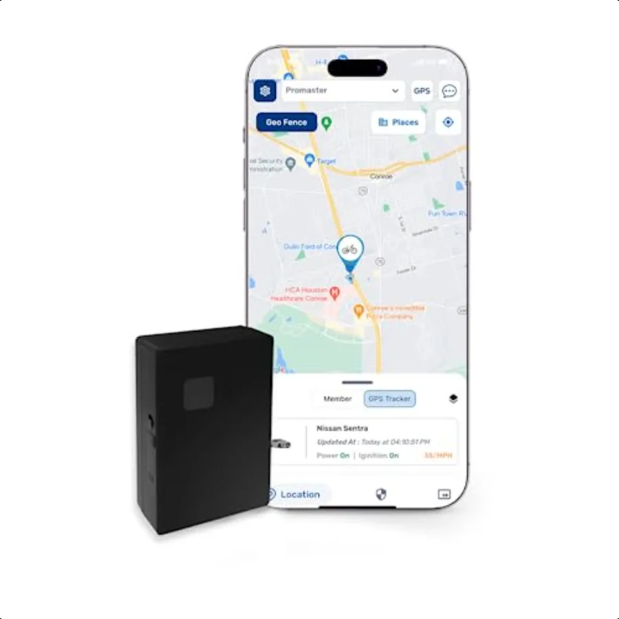 

GPS Tracker AutoSky Portable Compact and Durable Motorcycle and Car Tracker Splashproof Builtin Magnet 4G LTE RealTime Car Trac