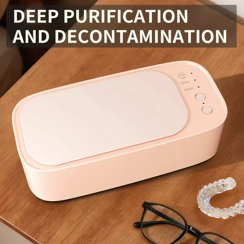 منظف بالموجات فوق الصوتية يعمل بمنفذ USB، آلة اهتزاز عالية التردد، متعددة الأغراض لأساور النظارات والمجوهرات - تنظيف أيضًا