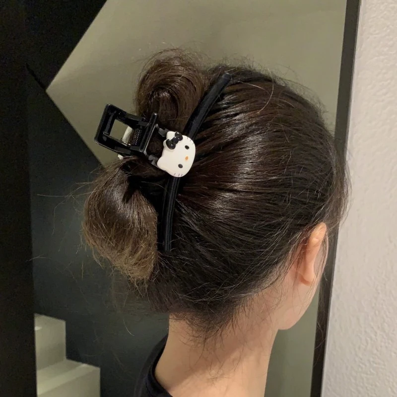 Pinza de pelo de Hello Kitty Y2K para niña, pinzas de tiburón de dibujos animados, tocado bonito, accesorios para el cabello, regalos