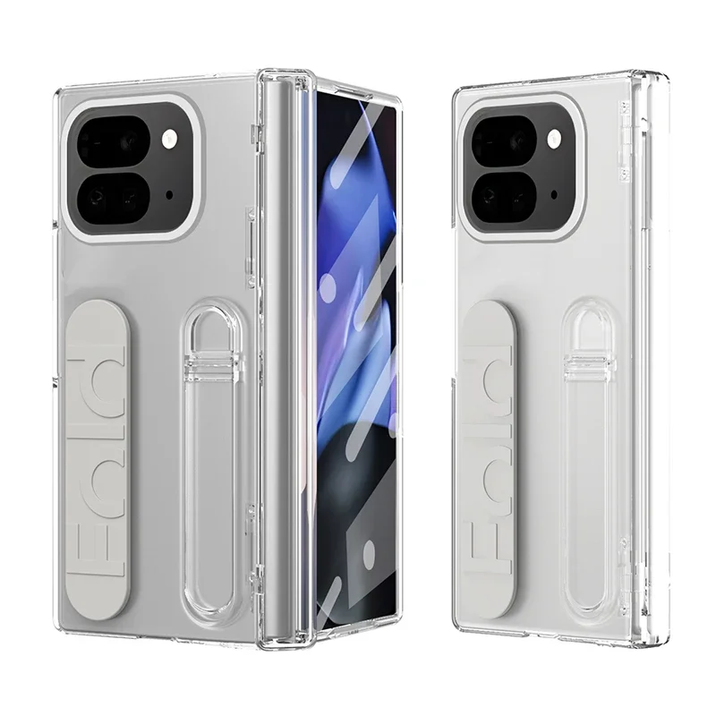 Case For Google Pixel 9 Pro Fold 360° all inclusive Wristband Holder With Hinge Skin Feel Shockproof Mobile Phone Case Cover