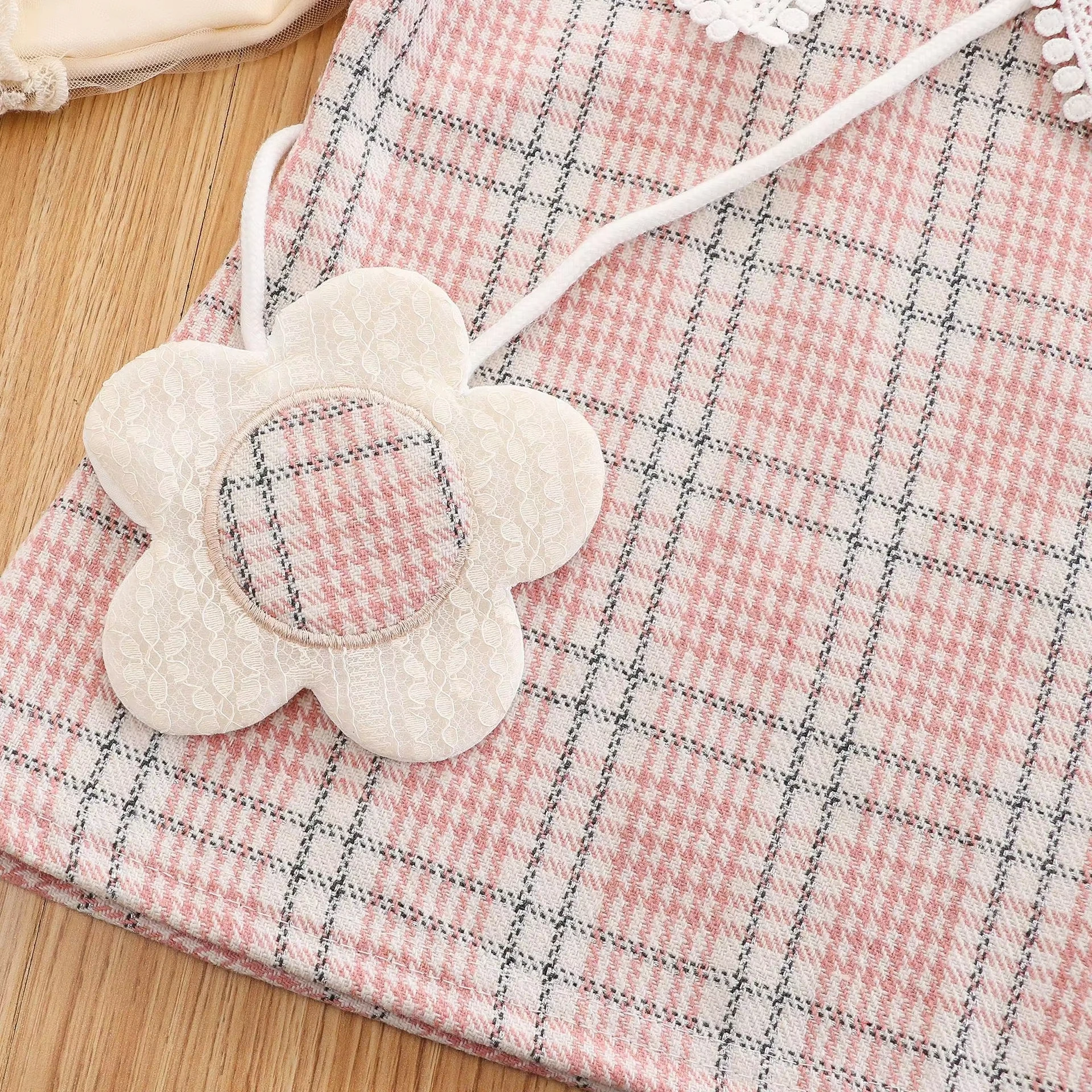 Mädchen Kleid Frühling Und Herbst Plaid Lange Ärmeln Baby Mädchen Kleid Nette Revers Mädchen Prinzessin Kleid Mit Tasche Baby mädchen Kleidung