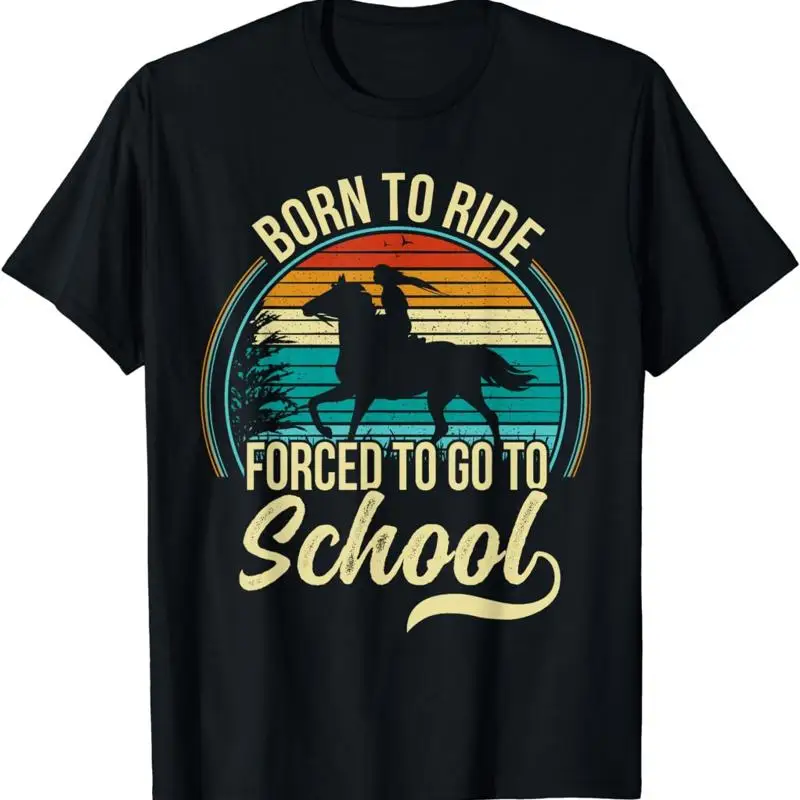 تي شيرت New Limited Born Ride Horse Cool Design Idea Premium مقاس S 3Xl