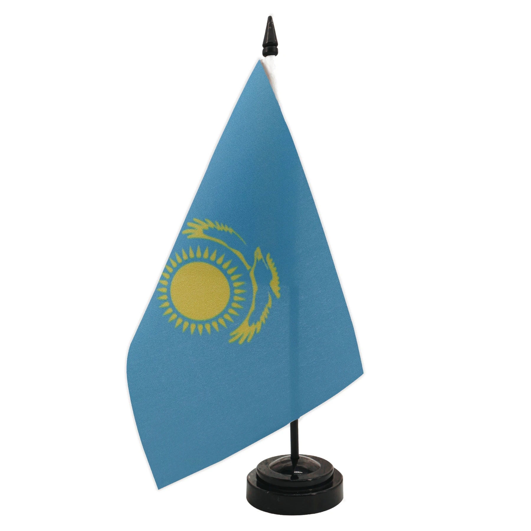 Kazakhstan Desk Flag 5.5x8.3inch Conference Negotiation Flag Product Display Office Top Desk Ornaments Flags