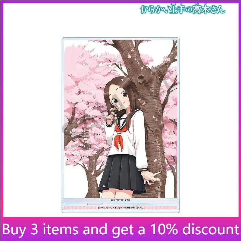 

Teasing Master Takagi-san Anime Peripherals Q Ver. Takagi Figure Acrylic Stand JK Ver. Takagi Figurine Standing Plate Toys Gift