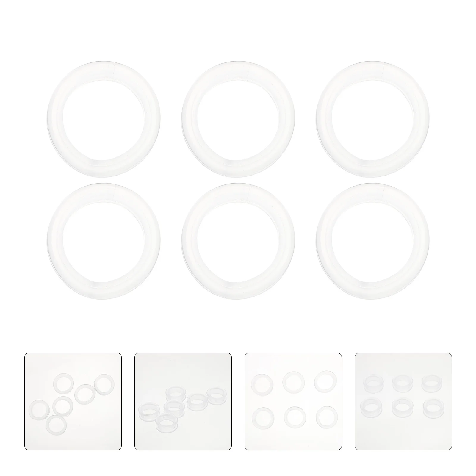 

6pcs Silicone Scissor Finger Ring Pet Grooming Non-Skid Comfortable Shear Protector Hairdressing Supple Ring Accessory