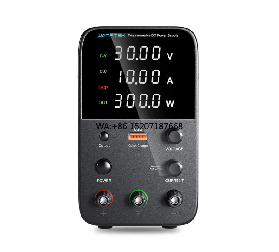 

WPS3010H 30 В 10 А USB-выход Регулируемый черный переключаемый цифровой лабораторный источник питания постоянного тока с переменным током для ремонта мобильных устройств