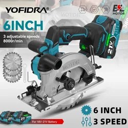 Yofira-充電式ブラシレスエレクトリックチェーンソー,コードレスチェーンソー,木工,ガーデンプルーニングツール,18vバッテリー用,8インチ
