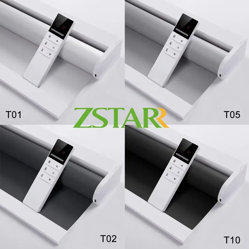 Custom Size Electric Roller Blinds Battery Powered Tuya Smart Blackout Curtains Remote Control Home Office Window Shades