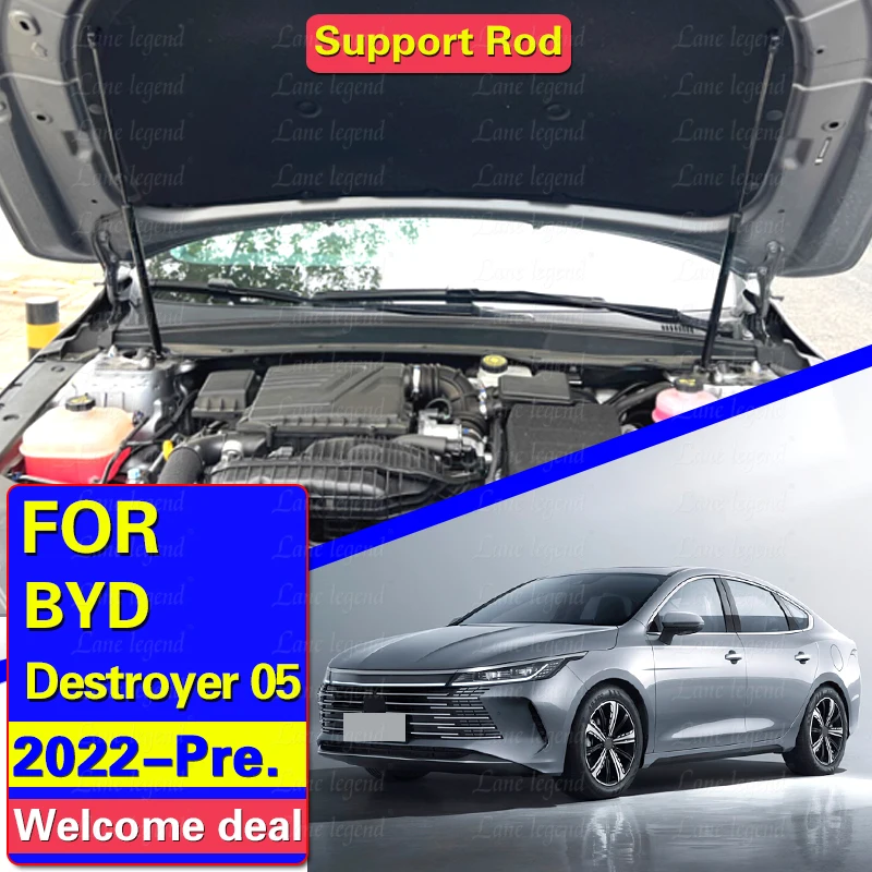 Hood Struts For BYD Destroyer 05 2022 2023 2024 2025 BYD King BYD Chazor Bonnet Modify Lift Supports Shock Dampers Piston Rods