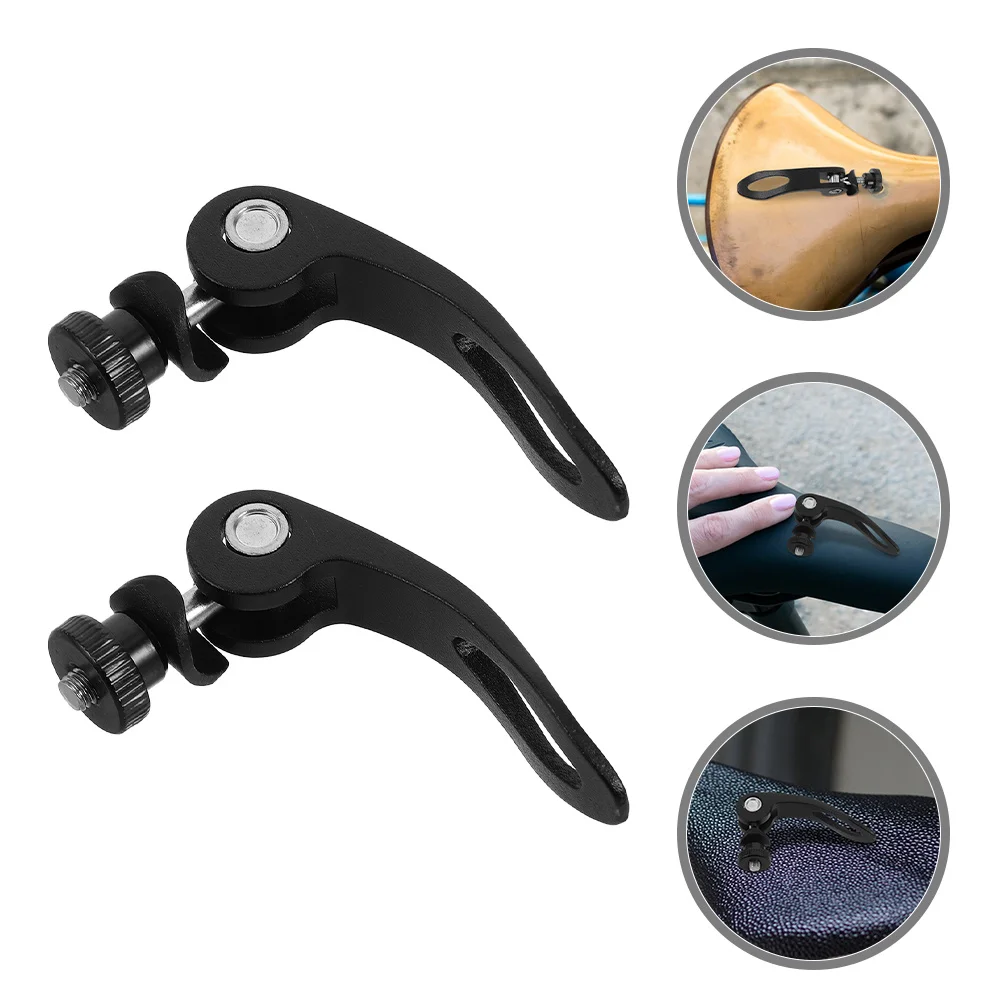 

2Pcs Bike Seatpost Quick Release Clamp M5x28mm Folding Mountain Bike Saddle Seatpost Tube Adapter Secure Seat Height Lock