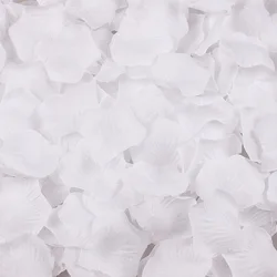 500Ps 5*5CM Artificial White Rose Petal For Wedding Party Decoration Romantic Flower Silk Petals Rosas Para Casamento Supplies