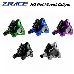 ZRACE XG Flat Mount Caliper, Road Hydraulic Brake, ICE-TECH Pads, BMX Raceing, Full CNC Lightweight