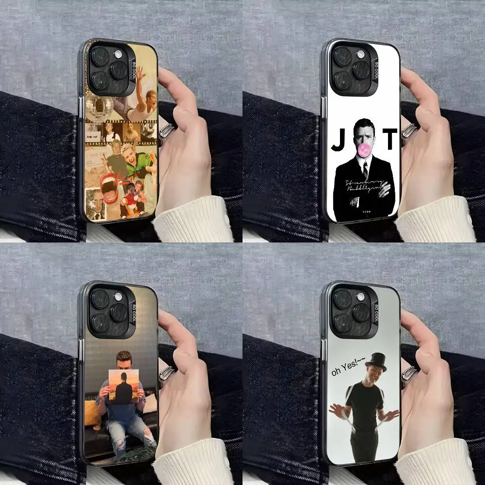 

J-Justin Timberlake Phone Case For iPhone 16,15,14,13,12,11,Mini,Pro,E,SE4,XS,MAX Black Candy Matte Box