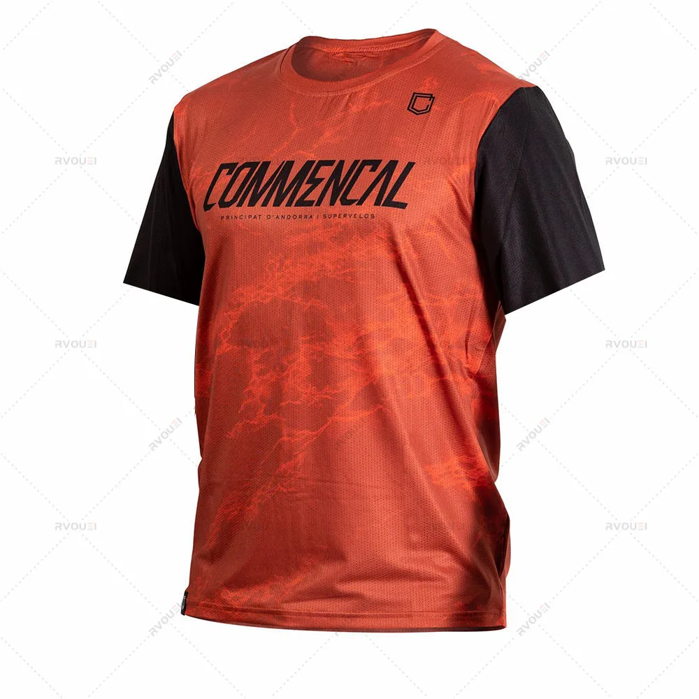 Commencal Downhill T-shirt Camouflage Mountain Bike Jersey Men Mtb Jersey Road Racing Bicycle Cycling Wear Motorcycle Clothing