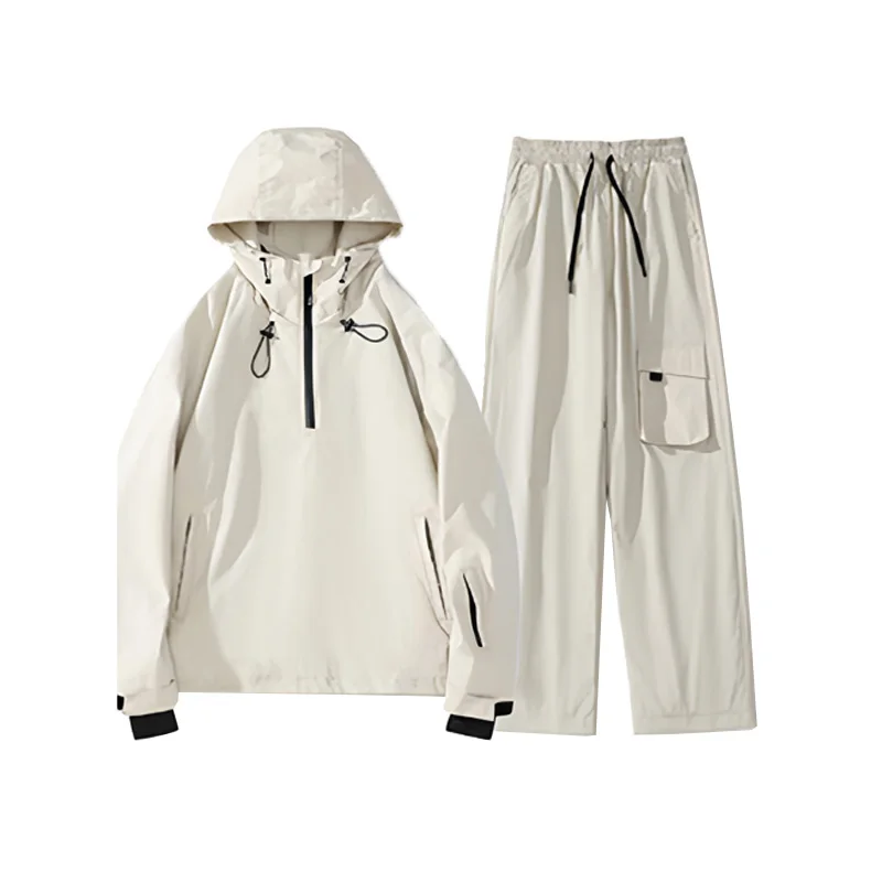 

Wholesale Supplier Ski Jacket And Pant Unisex Hooded Adult Snowboard Ski Suit For Snow Sport