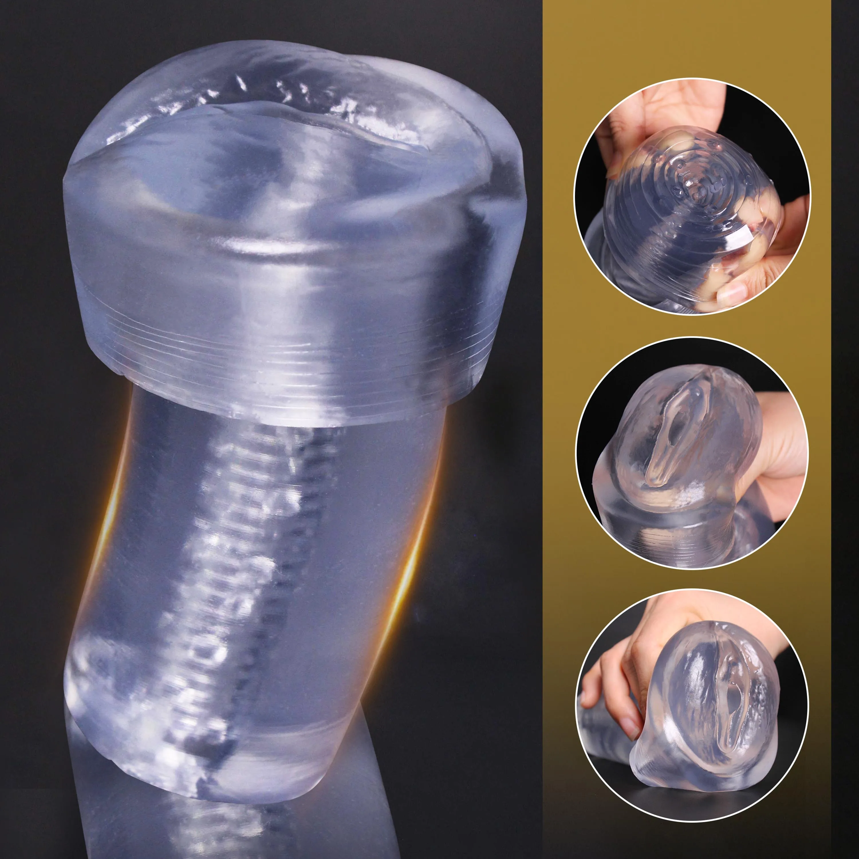 Realistic Silicone Pressure Cap Protective Sleeve For Penis Pump Artificial Anal Soft Masturbation Cup Male Sex Toy Accessory