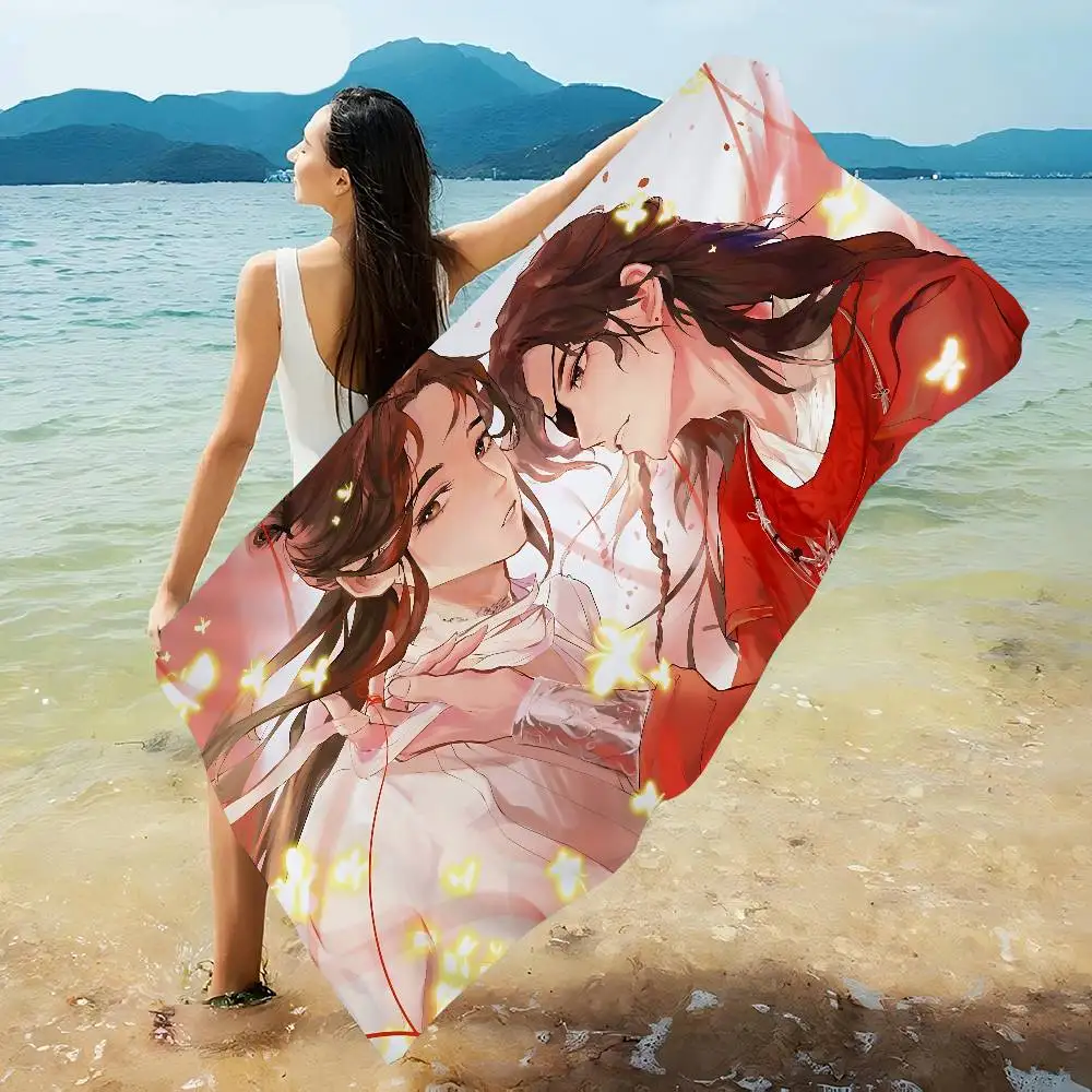Anime Heaven Official's Blessing Microfiber Beach Towel Mountain Climbing Yoga Beach Swimming Running Absorbent Soft Towel