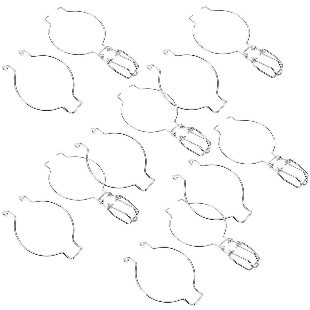 

12 Pcs Sealing Can Buckle Stainless Steel Mason Jars Wire H Glass Canning Accessories Wide Mouth Jar Clips Kitchen Storage