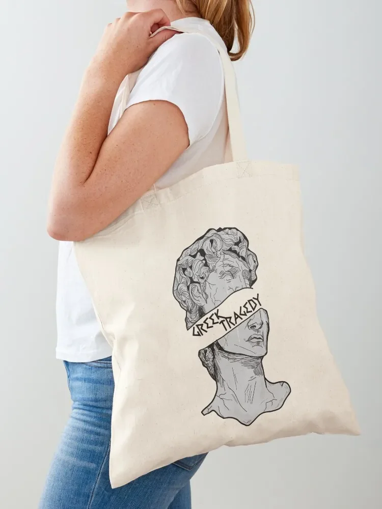 Greek Tragedy Statue Tote Bag tote bag women shopper bag woman reusable shopping bags Handbags women