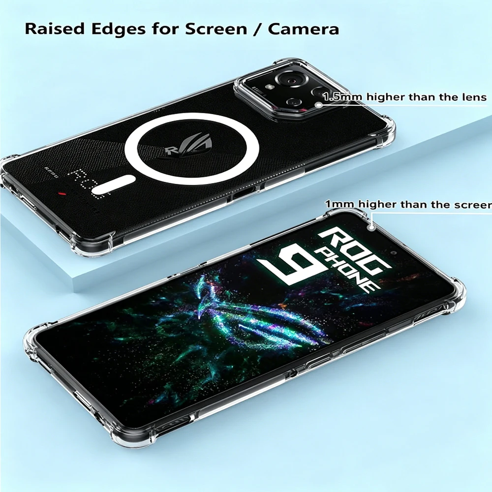 Verstärkte Ecken Weiche TPU Kabellose Ladehülle für Asus Rog Phone 9 FE Pro 8 7 Ultimate – Detail 5