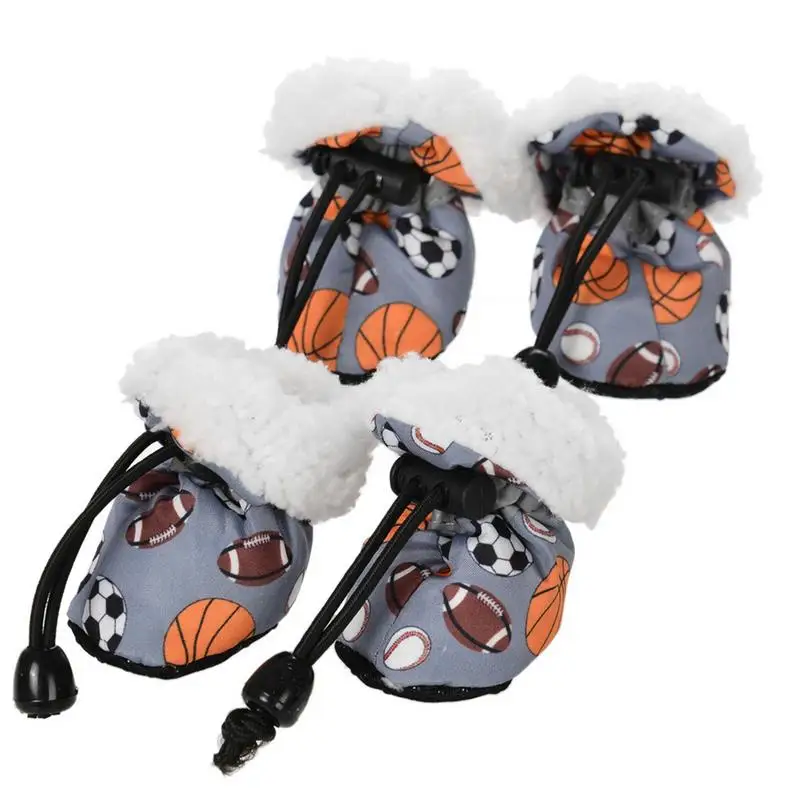 Dog Shoes For Winter 4pcs Pet Dogs Universal Boots For Paws Protection Dog Paw Protectors For Corgi Doberman Pinscher German