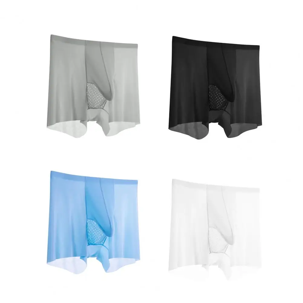 

Men Underwear Lightweight Breathable Boxers Mid-Waist Elephant Nose Design Quick Drying Seamless Soft Fabric Panties