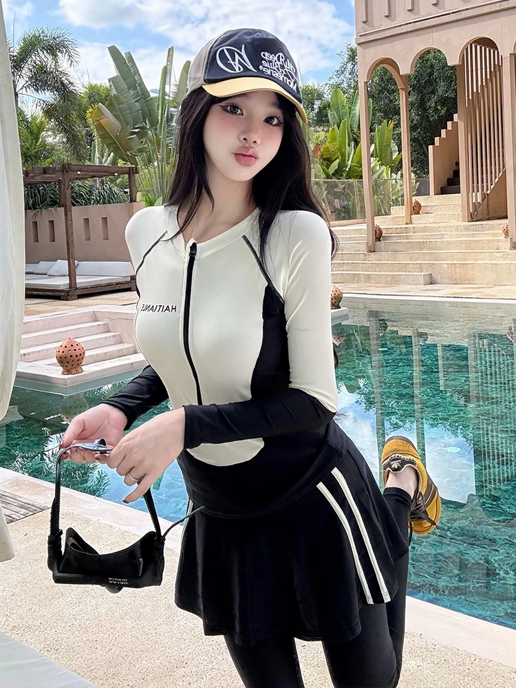 women's-dive-suit-set-quick-dry-separate-long-sleeve-long-pants-beach-drifting-surfing-jellyfish-suit-hot-spring-diving-clothes