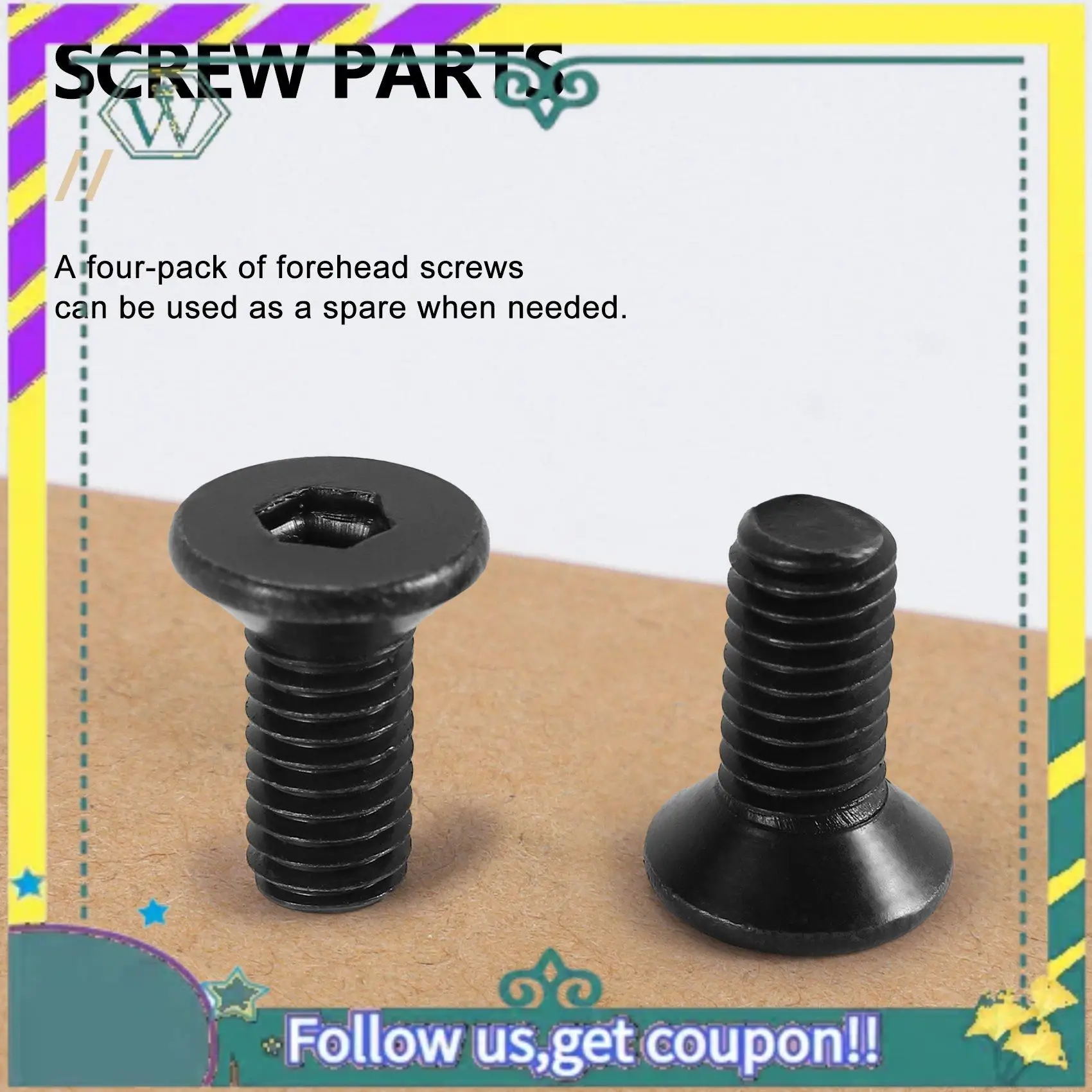 A82U-4Pcs Scooter Handlebar Front Fork Tube Screws With Hexagon Handle Replacement Parts Kits For Xiaomi M365 Ninebot Es2 Access