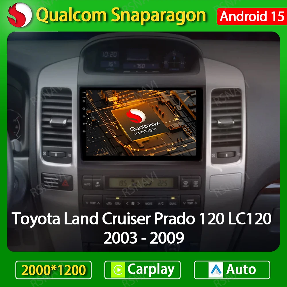 

Android 14 For Toyota Land cruiser 120 LC120 2004 - 2009 2DIN Wireless Carplay Auto Navigation DVD BT 4GLTE Stereo Car Radio DSP