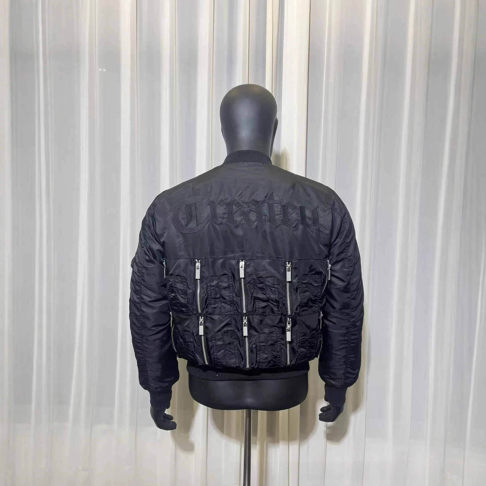 Chaqueta informal Heavyweight Phenomenon con cremallera King MA1, abrigo elegante de marca americana para otoño e invierno para hombre y mujer, algodón y poliéster