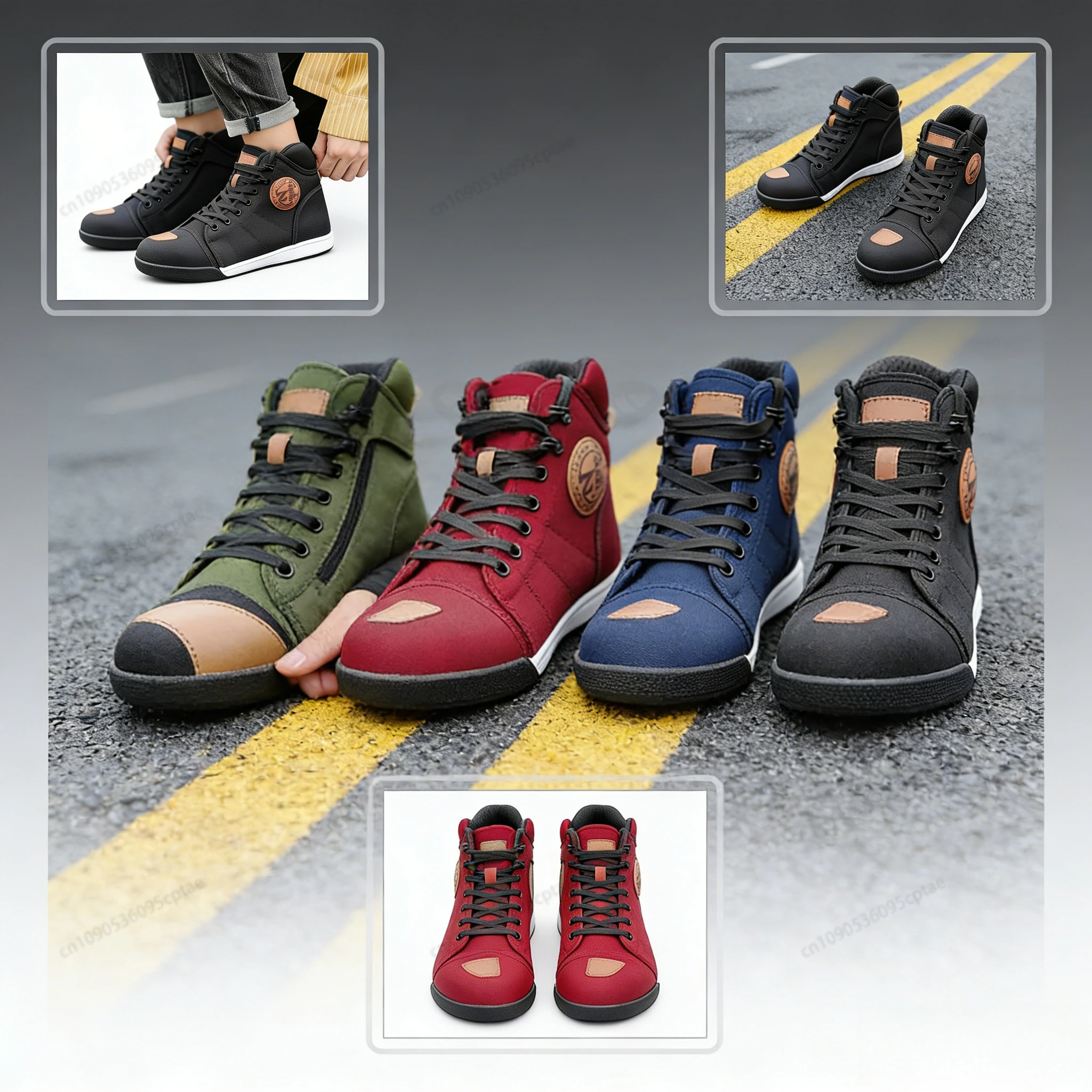 

Обувь для езды на мотоцикле, ботинки для локомотива, четыре сезона, дышащая обувь для шоссейных гонок с защитой от падения, мотоциклетные ботинки для бега