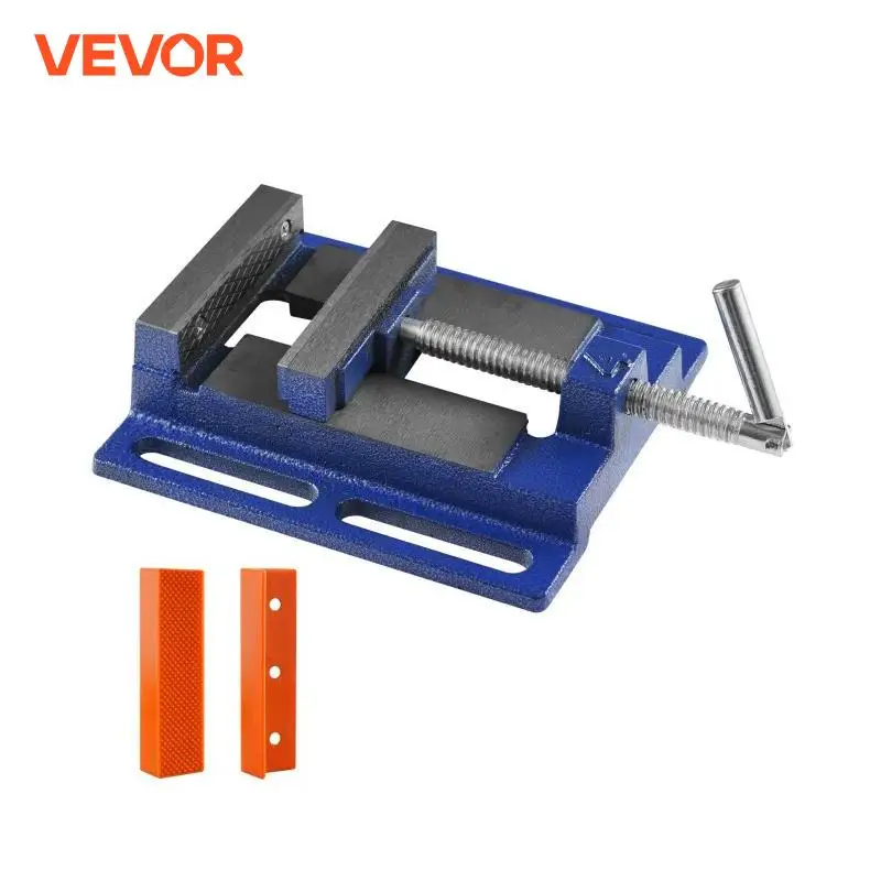 VEVOR Drill Press Vise 4 inch Heavy-duty Bench Vise Low-profile Drill Press Vice 6.6" Jaw Width 4.33" Jaw Opening