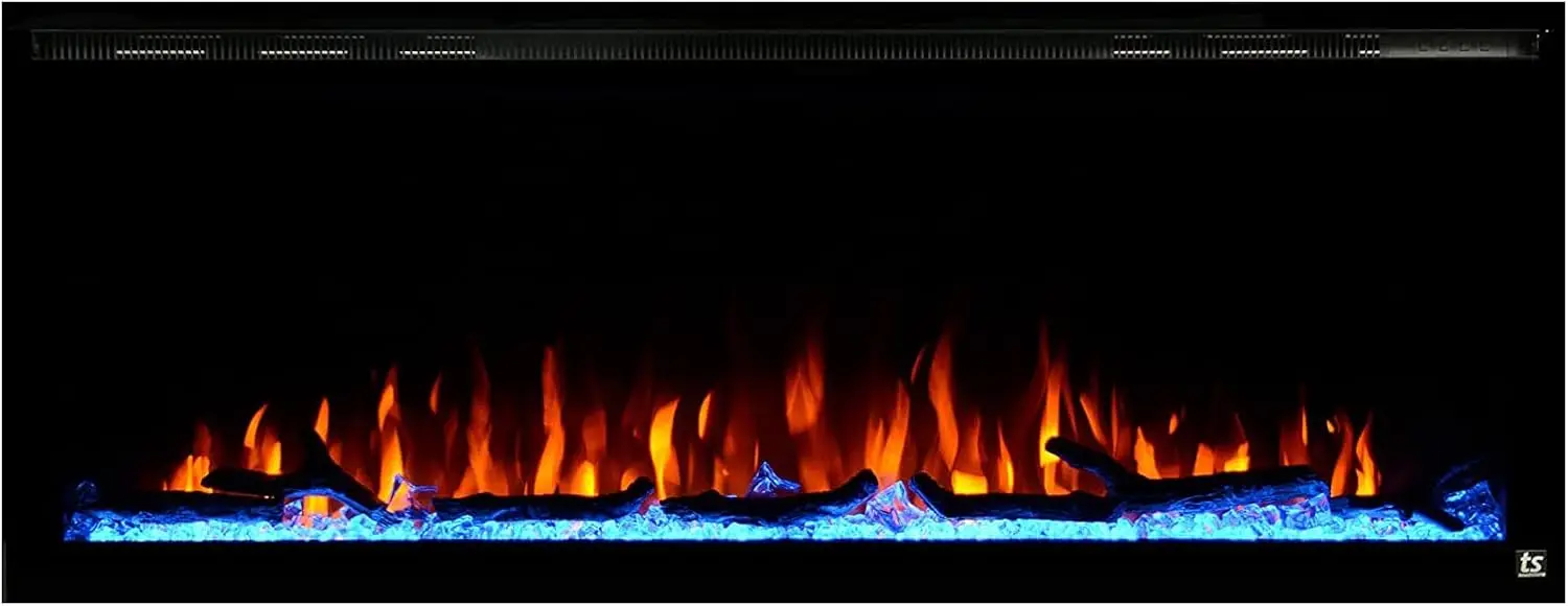 50” WiFi-Enabled Electric Fireplace - in-Wall Recessed - 1500/750 Watt Heater (68-88°F Thermostat)