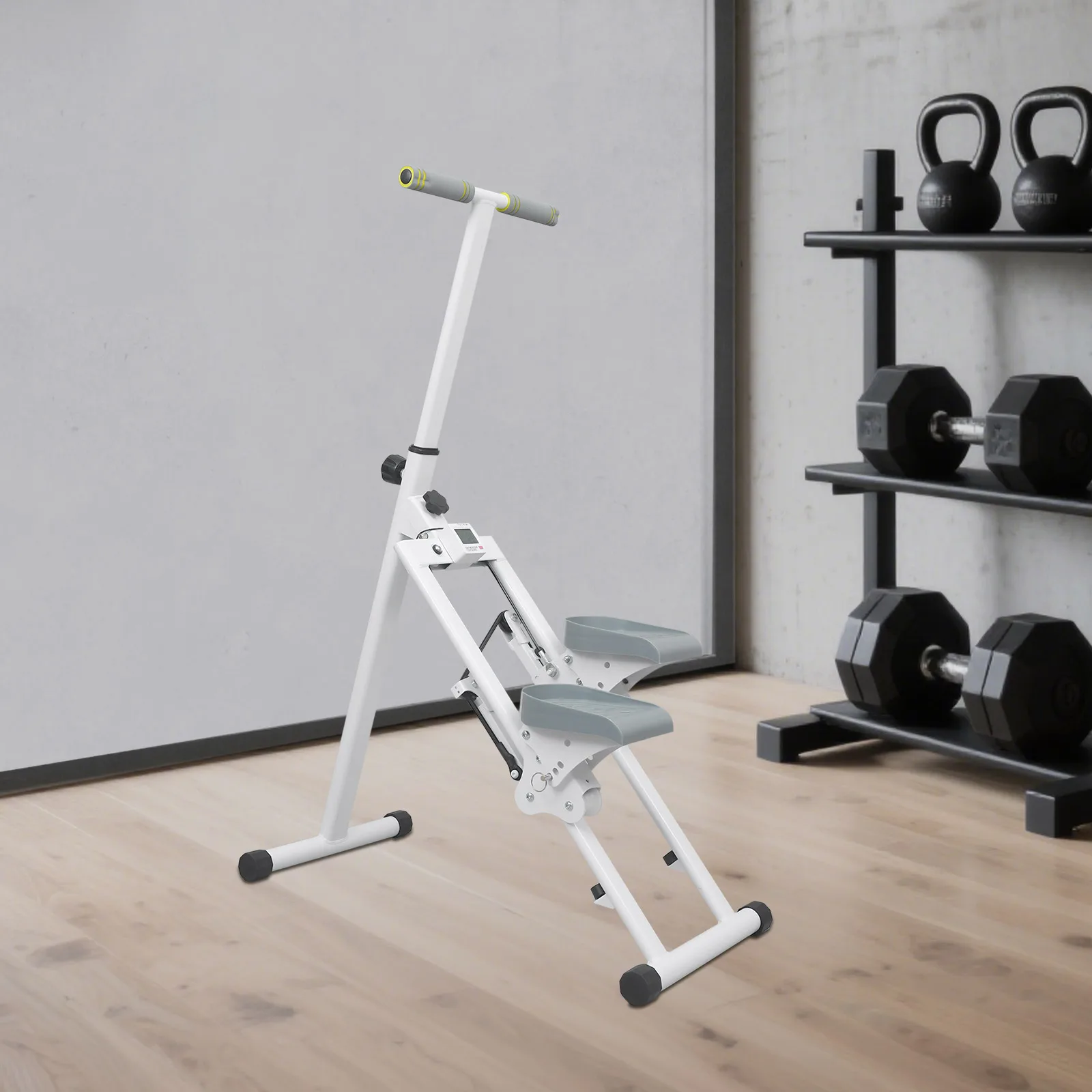 

Регулируемый фитнес-степпер, емкость 150 кг, складной дизайн, 78x41x124 см, домашний тренажер для кардиотренировок ног, тонизирование тела