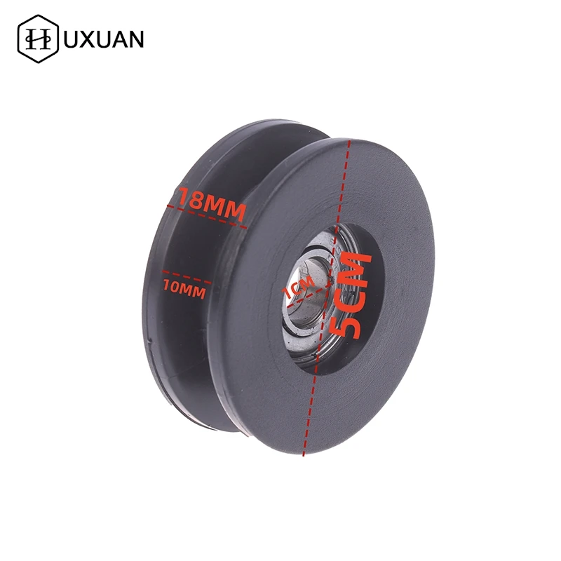 1PC Durable High Quality 50mm Black Bearing Pulley Wheel Cable Gym Equipment Part Wearproof Gym Kit