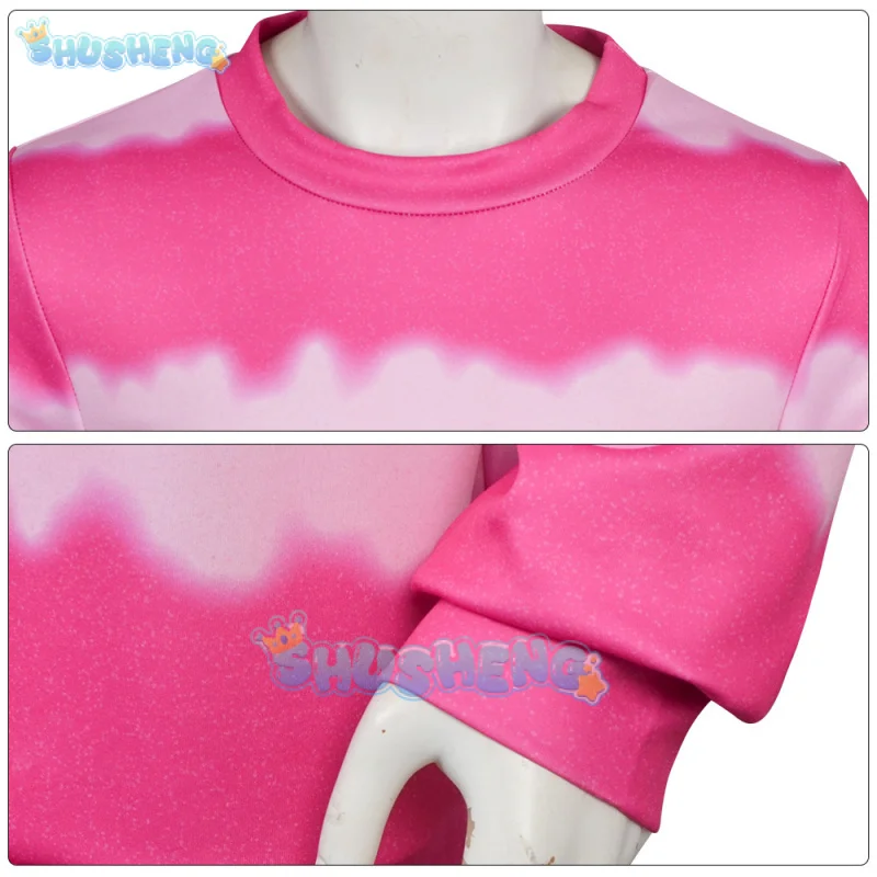 Anime KPop Demon Hunters Saja Boys Baby Saja Costume Cosplay Uniforme a maniche lunghe a righe rosa Festa di Halloween per donne Uomini