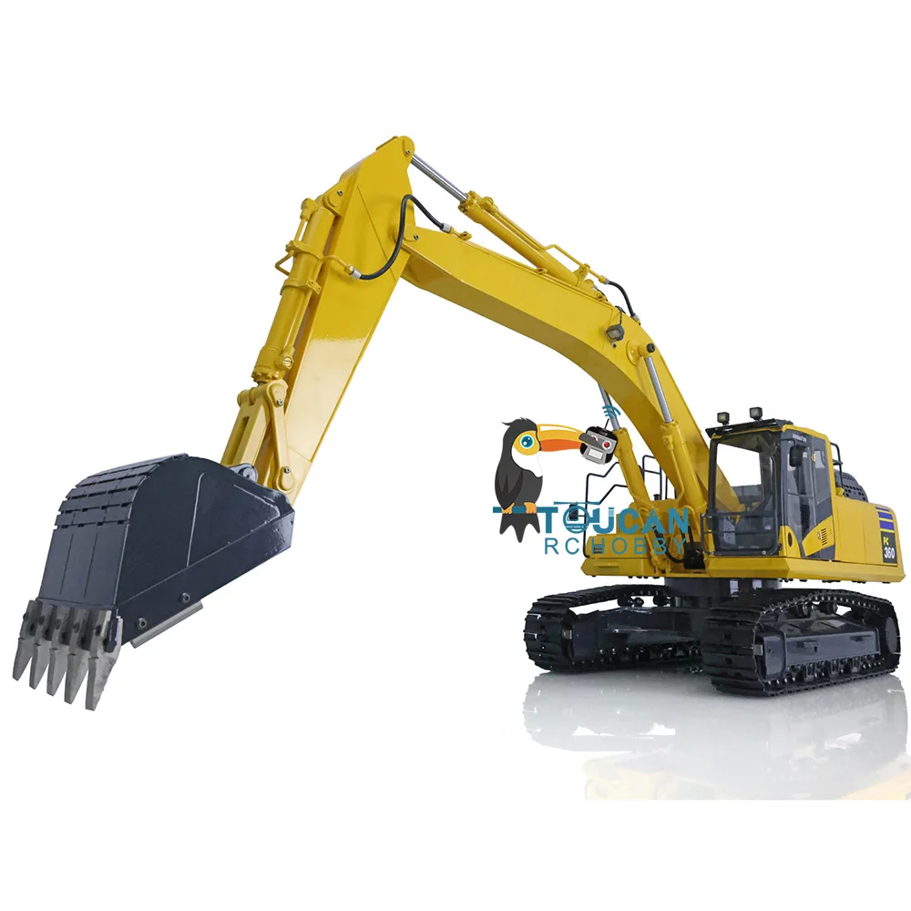 1/12 Hydraulic RC Excavator PC360 DIM P3-11 Metal Light System Motor Servo Earth Digger Truck Outdoors Toy Model TH20443-SMT5