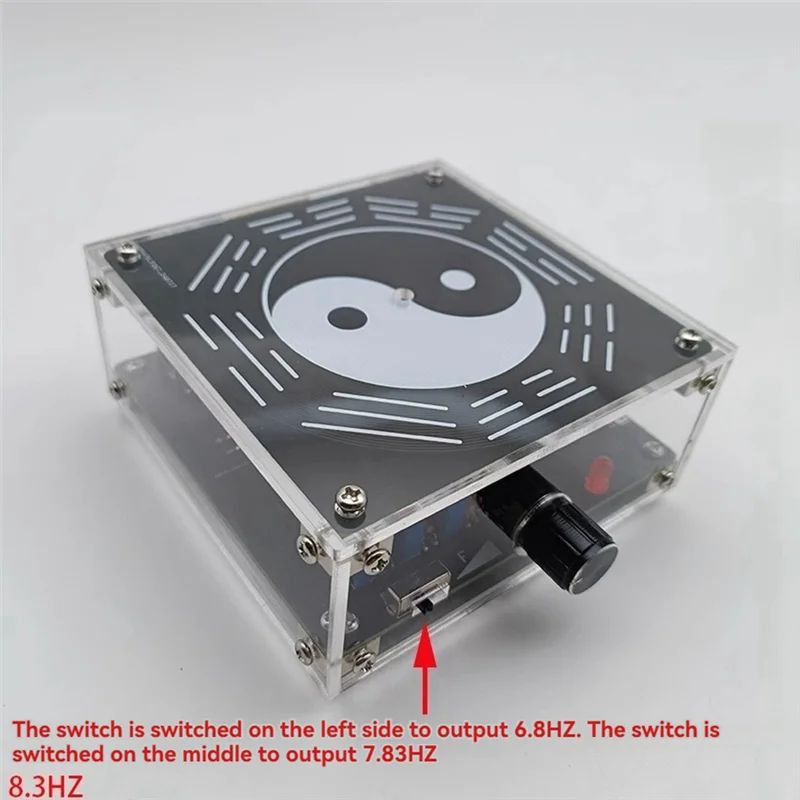 

Stylish-Adjustable Power 15W 7.83HZ Schumann Resonance Ultra-Low Frequency Pulse Sine Wave Generator Audio Resonator US Plug