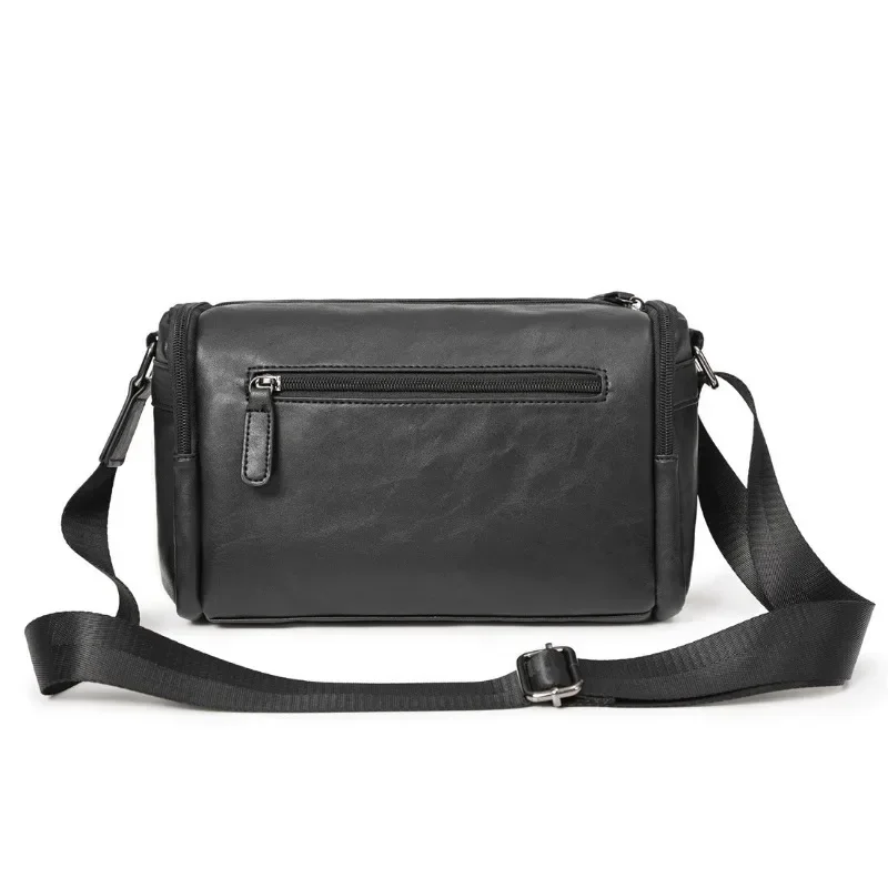 Fashion Men's Crossbody Bags New Design Barrel-Shaped Men Crossbody Shoulder Bag Soft PU Leather Shoulder Messenger Bag Bolsas