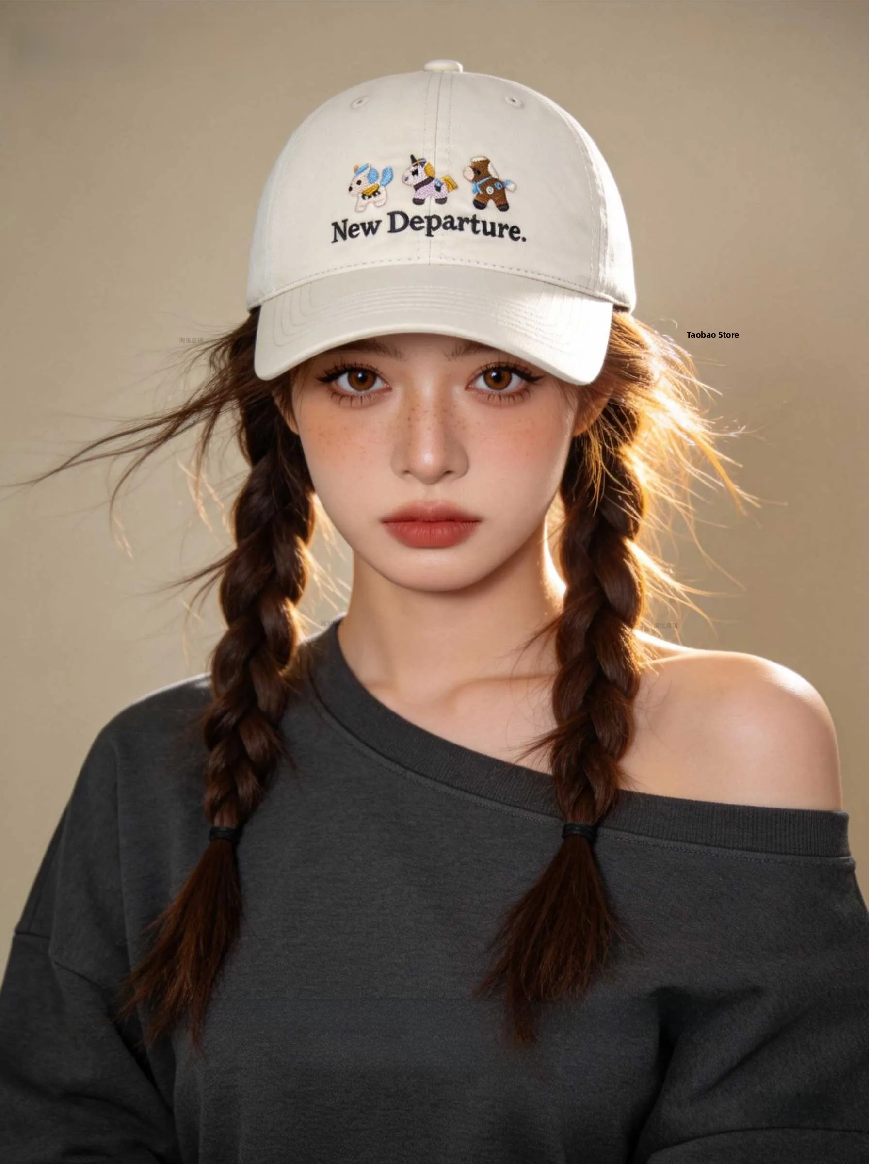 

Cute Embroidered Baseball Cap Women's Casual Spring Summer Travel Outfit Accessory Versatile Sun Protection Hat College Lab S...